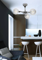 Lampe suspendue incolore avec un panier chromé Ozzo 33-72214