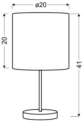 Lampe de table satin/chêne 41cm Timber 41-56750