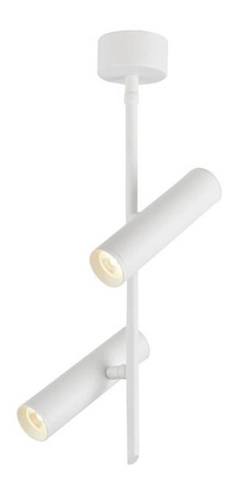 Lampa wisząca tuba podwójna biała regulowana LED zintegrowany Candellux