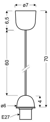 Black sling for hanging lamp E27 85-10629