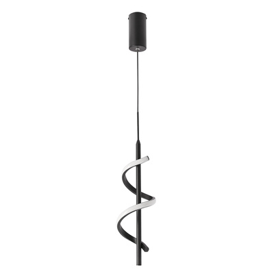 Lampa wisząca Sprait metalowa pojedyncza czarna do salonu LED