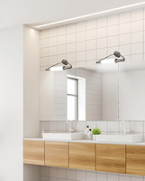 Applique de salle de bain nickel satiné au-dessus du miroir 2x40W G9 Major Candellux 22-27842