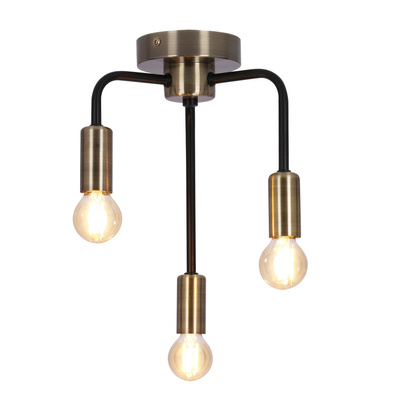 Plafoniera Patina + mat negru 3xE14 Saga 33-01320