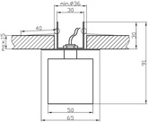 Oprawa stropowa chrom kryształ zielony G4 20W SK-18 Candellux 2280236