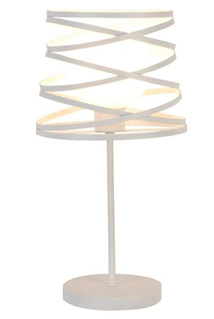 White metal table lamp + glass shade Akita Ledea 50501062