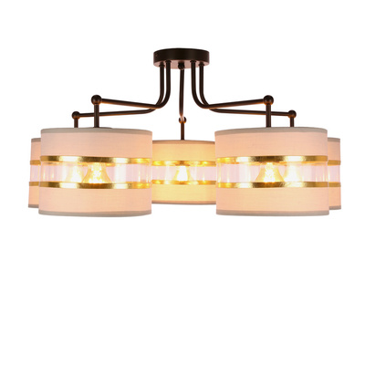 Plafonnier blanc/chrome 5xE27 Andy 35-00521