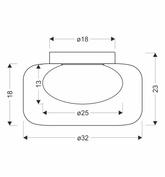 Lampă de tavan Sopra 32 negru auriu abajur din sârmă pentru living GX53