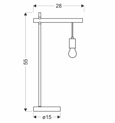 Desk lamp black + wood Izzy 41-80042