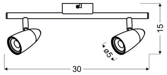 Wall lamp sconce 2x4W LED strip chrome LIBERTY 92-49575