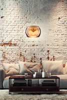 Hanging ceiling lamp gold glass 3x40W G9 Gemo Candellux 31-25104