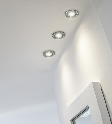 Ceiling luminaire round black crystals SOC-02 2251042