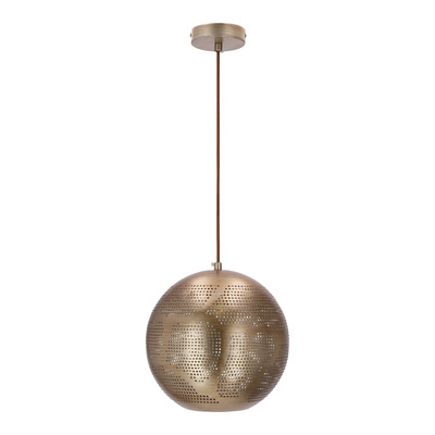 Plafonnier suspendu Candellux Sfinks 31-43276 boule E27 ajouré brun clair