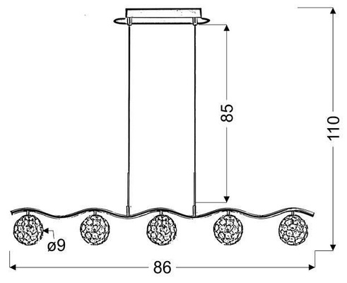 Candellux Starlet 35-85767 G9 chrome ceiling lamp