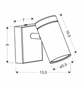 Spot mobile noir 1xspot GU10 Colly 91-01658