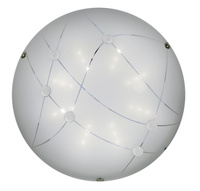 Plafon LED Duca kwadratowy 30 cm 3000K bezbarwny metal szkło