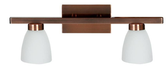 Ceiling lamp Candellux 92-26897 Dakota strip 2X40W G9 copper white shade