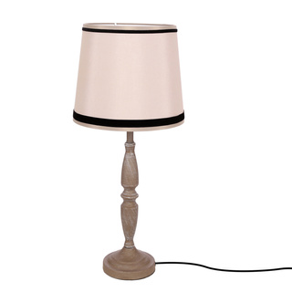CARDINALE table lamp h 58 cm dark grey 1x40 E27 beige lampshade