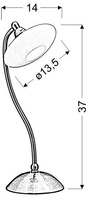 Table lamp satin nickel + white Elisa 41-06045