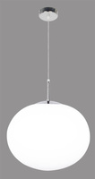 Lampa wisząca Poly kula szklana biała do salonu pojedyncza E27