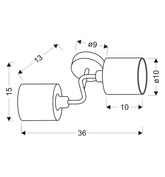 Kinkiet podwójny satyna nikiel tkany abażur 2x40W Sax Candellux 22-70678