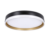 Plafoniera Florida alb + auriu + plafon negru 24w led 38 cm abajur alb