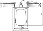 Deckenleuchte Candellux 20W fester G4-Kristall