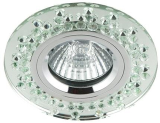 Plafoniera Candellux fix rotund sticla transparenta croma