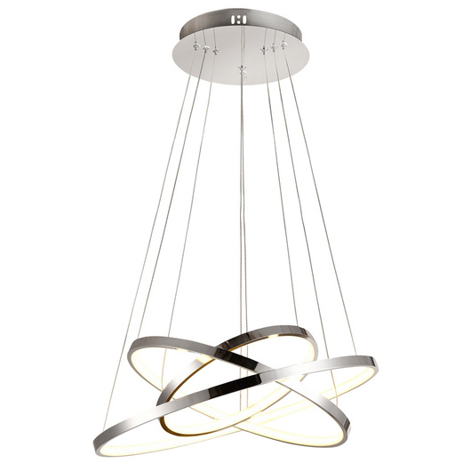 Hanging lamp LED 60W triple ring chrome LUNE 33-64738