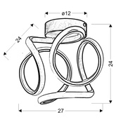 LED-Deckenleuchte 11W APETI DOUGLAS BRAUN 4000K