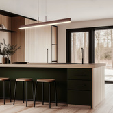 Lampe suspendue bande LED marron 100x8cm Coconut A0010-310