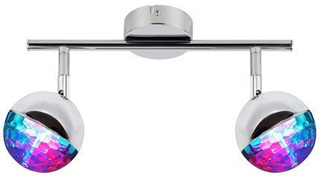 Lampa sufitowa Party listwa regulowana 2-punktowa LED do salonu metalowa