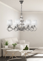 Suspension chrome 8xE14 lustre Denis 38-23452