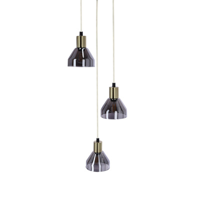 Hanging lamp gold 3xE14 18cm Gregory 33-78995