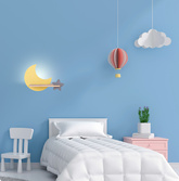 Aplică LED 5W pentru un copil stea lunară galbenă Moon Candellux 21-76731