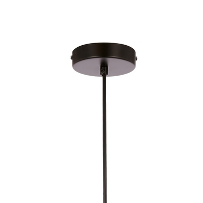 Lampa suspendata Spiega negru+alama 1x60w e27 abajur afumat