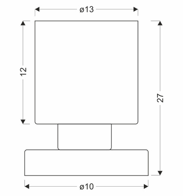 CUBETTO lampka stołowa czarna 1x40W E27 klosz biały