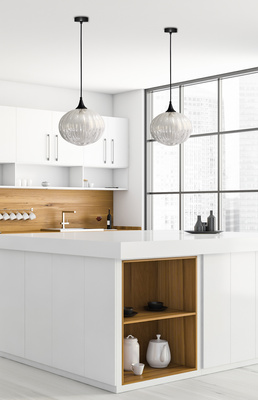 Hanging lamp black/clear 240mm Exeter Ledea 50101276