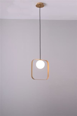 Lampe suspendue or carré Tula Ledea 50101073