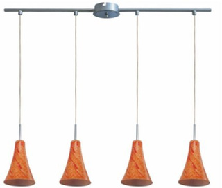 Hanging ceiling lamp chrome / satin nickel 4xE14 Rufi 34-14668