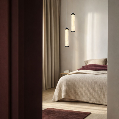 CORTE pendant lamp black matt 10W LED 3000K clear shade