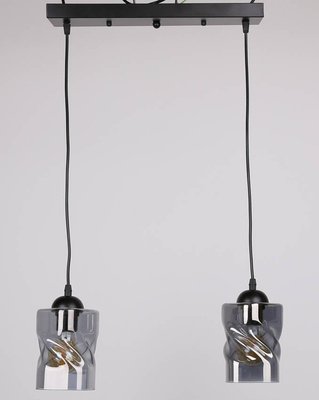 Suspension noir/bande fumée 2xE27 Felis 32-00132