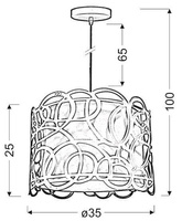 Plafonnier Candellux Imagine 31-21472 E27 blanc