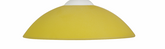 Abajur din sticlă galbenă 28 cm 73-68081