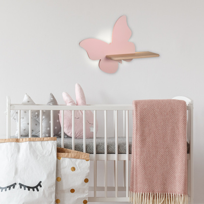 Lampa ścienna kinkiet 5W LED 4000K Kids różowy BUTTERFLY 21-84897