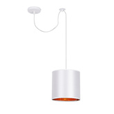 Lampe suspendue abat-jour tissé blanc Atlanta 31-00637