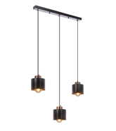 Lampe suspendue noire 3xE27 Olena 33-79022