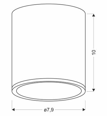 Plafoniera din lemn 7,9x10cm 1xGU10 Tub 2277165