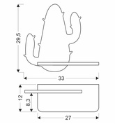 Raft de perete cablu LED Cactus 21-01009