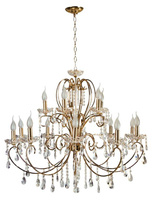 Crystal chandelier French gold 88cm 15xE14 AURORA 30-99801