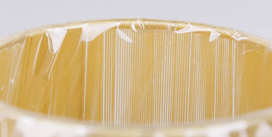 Wall lamp chrome / gold thread lampshade E14 40W Diva Candellux 21-55040
